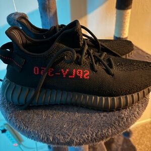 Yeezy Black and Red Sneakers